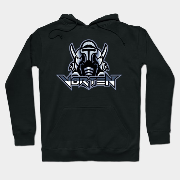 Vorten Logo With Text Hoodie by Vorten